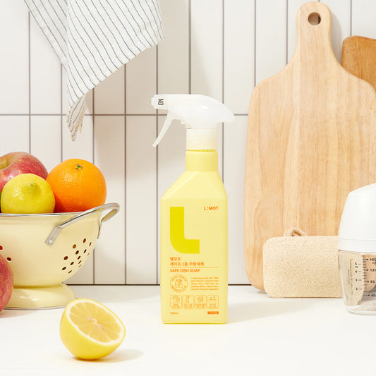 Safe Dish Soap Set (Spray 400ML+Refill 1L)
