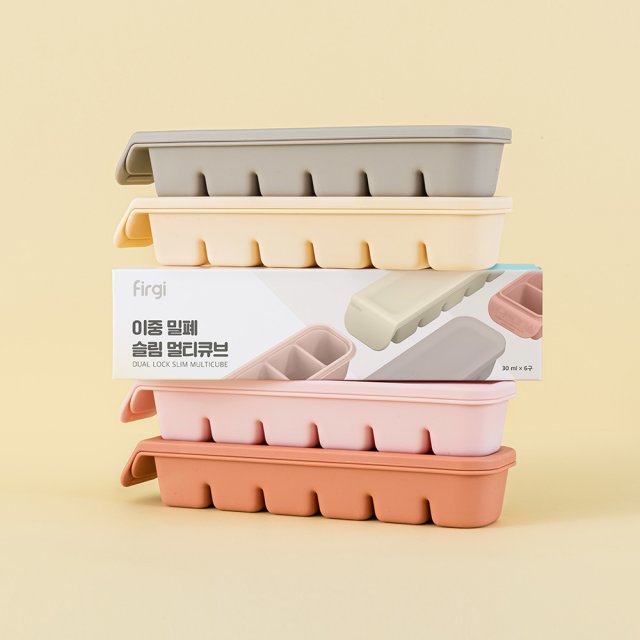 Double-Sealed Silicone Cube Tray - 4P (50ml x 4구) / 6P (30ml x 6구)