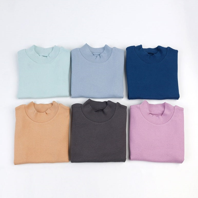 Long-Sleeve Pajamas Long-Neck Cotton/Modal (긴팔내의 골지롱반목 모달스판)